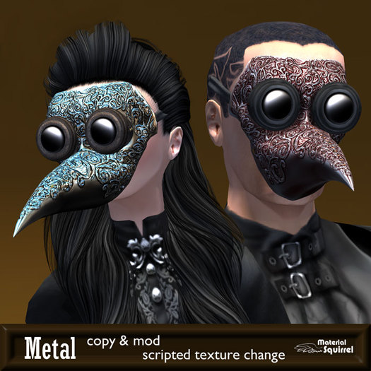 Steampunk Plague Masks - Metal Version  - By Material Squirrel