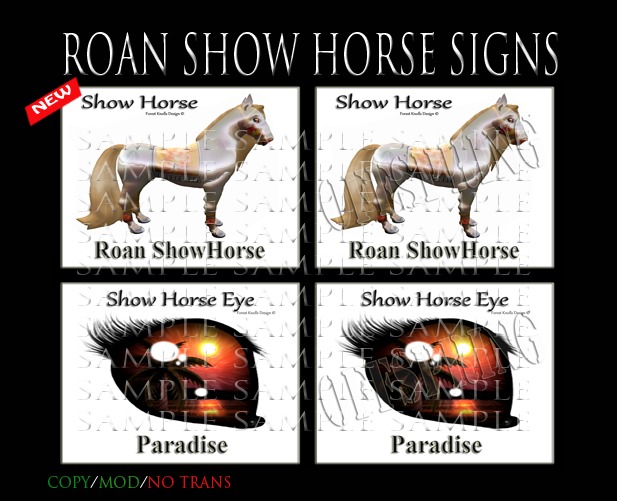 ROAN SHOW HORSE & OFFSPRING SIGNS