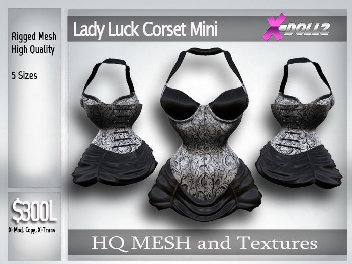 X-DOLLZ Lady Luck Corset Mini OPIUM
