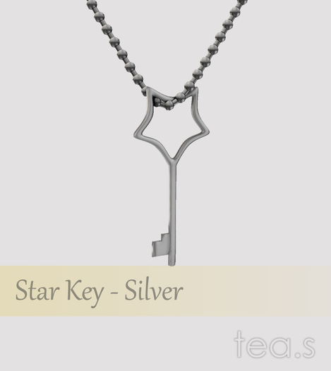 [tea.s] Star Key Necklace - Silver - (wear to unpack)