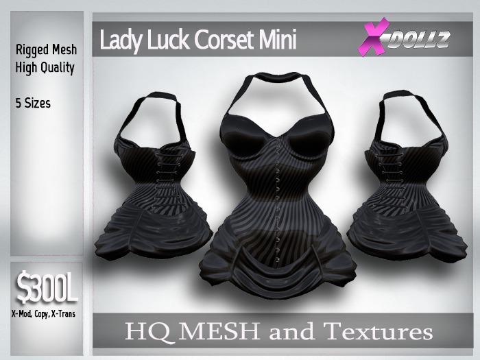 X-DOLLZ Lady Luck Corset Mini STRIPED