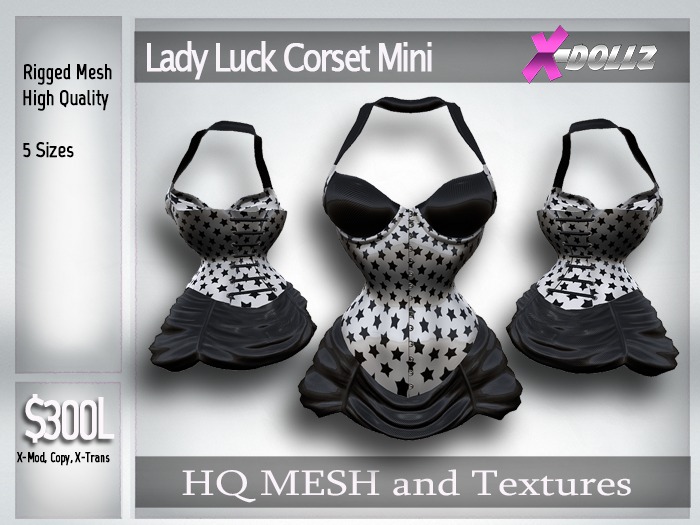 X-DOLLZ Lady Luck Corset Mini STARS