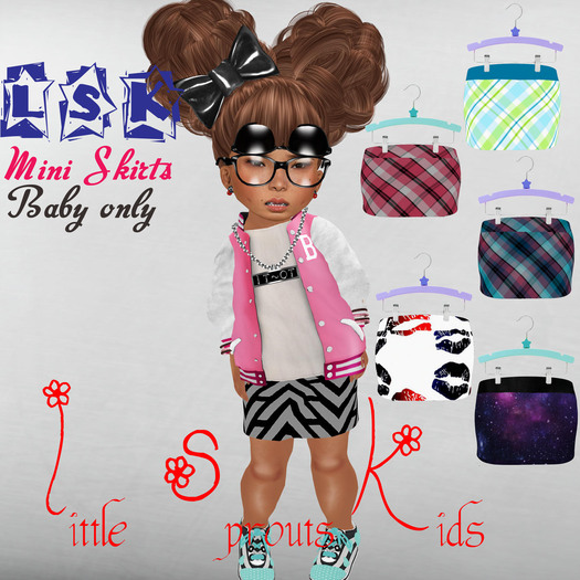 {LSK} Jean Mini Skirt Red (baggd)