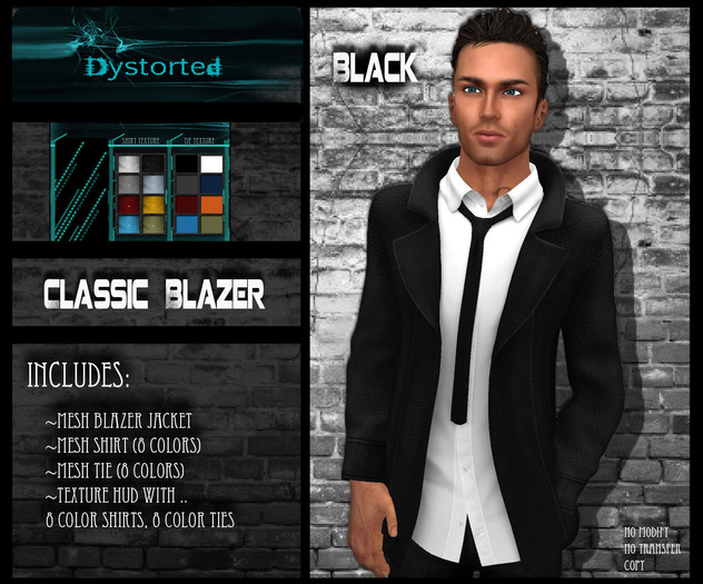 .:Dystorted:.Classic Blazer  Black -[Box]