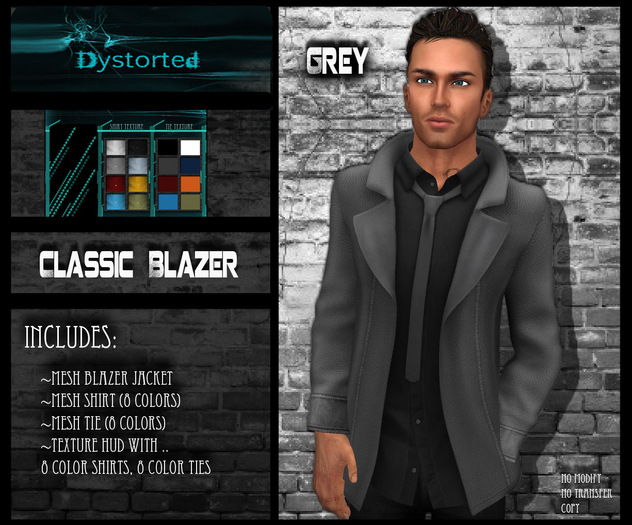 .:Dystorted:.Classic Blazer Grey 