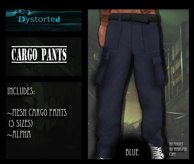 .:Dystorted:.Cargo Pants Blue 