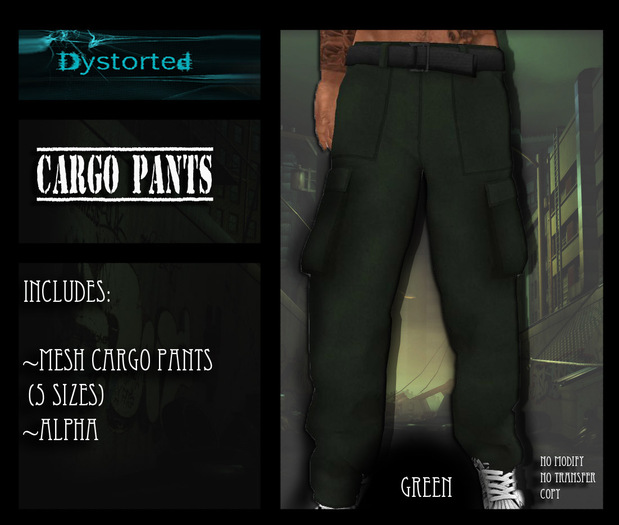 .:Dystorted:.Cargo Pants Green -[Box]