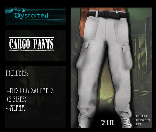 .:Dystorted:.Cargo Pants  White-[Box]