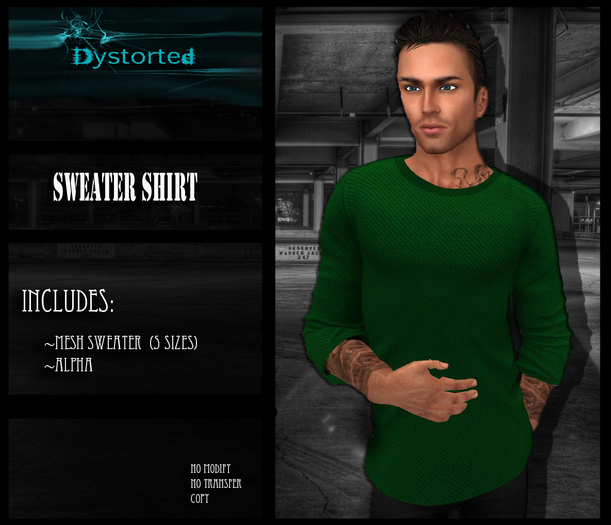 .:Dystorted:.Mens Sweater Green-[Box]