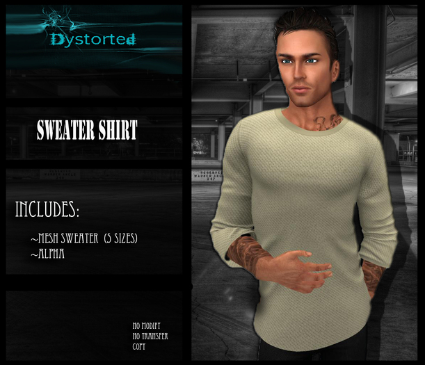 .:Dystorted:.Mens Sweater Beige