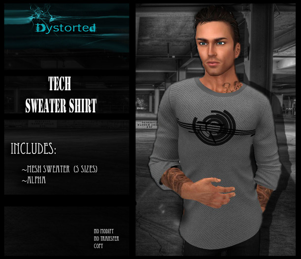 .:Dystorted:.Tech Sweater Grey