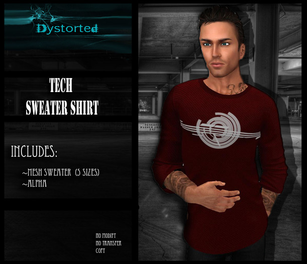 .:Dystorted:.Tech Sweater Maroon-[Box]
