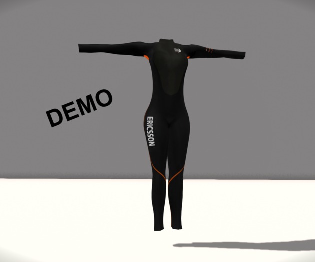 Second Life Marketplace Ladies Mesh Neoprene Wetsuit, Full Suit DEMO