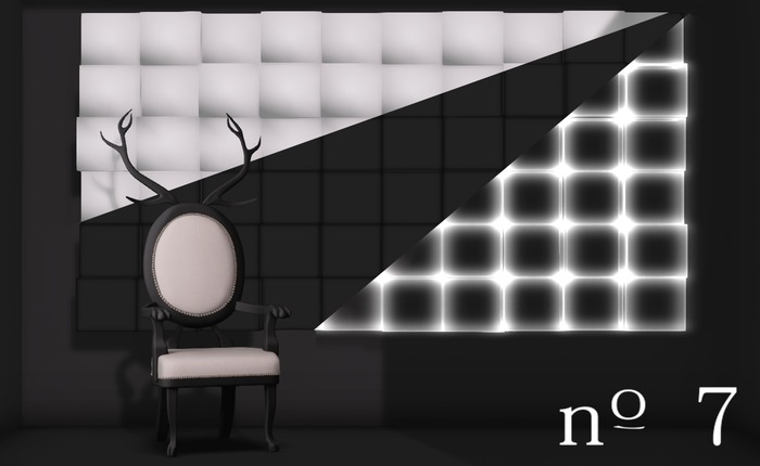 [ Lucky #7 ] cubed wall {leather, pearl, glass}