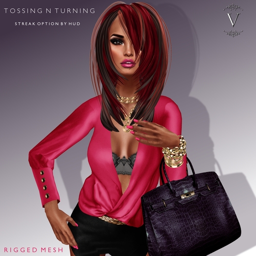 Vanity Hair: Tossing n Turning-Dark Reds(MESH)