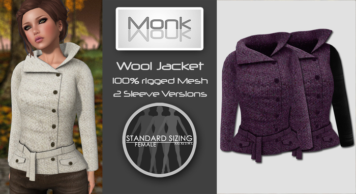 Monk - Wool Jacket purple
