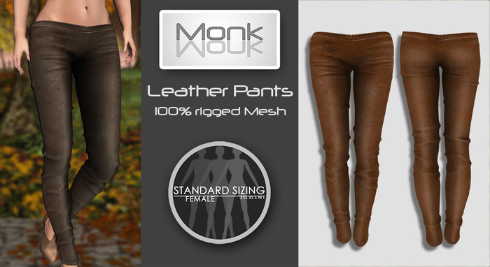 Monk - Leather Pants caramel
