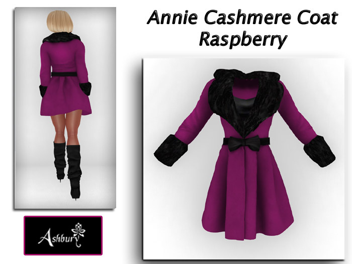 [ASHBURY] Annie Cashmere Coat-Raspberry