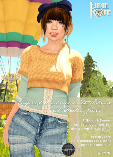 ~*INDIE ROSE*~ MESH Cropped Pullover & Blouses DEMOS