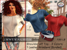 Immerschoen-BodyCult MESH ShoulderOff Top - Olivia 3Colors.