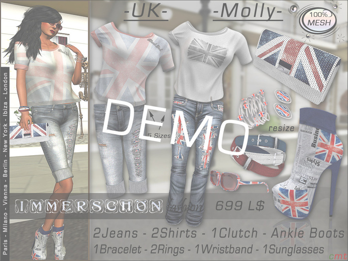 Immerschoen-BodyCult MESH UK Complete Set Molly DEMO