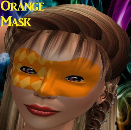 Orange Jester Mask Tattoo