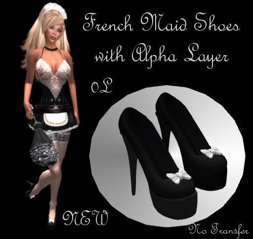 French Maid's Shoes with alpha layer