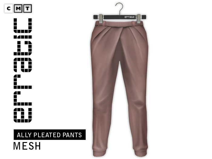 erratic / ally - pleated pants / pink