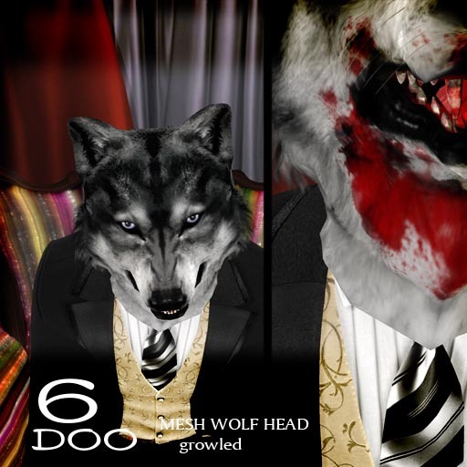 *6DOO* wolf head growled