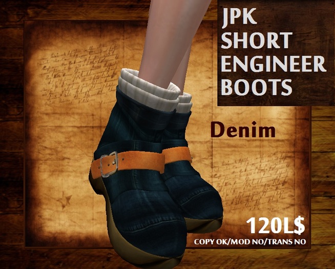 **JPK Short Engineer Boots (Denim) BOX