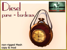 Bliensen + MaiTai - Diesel - vintage steampunk purse - bordeaux