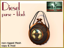 Bliensen + MaiTai - Diesel - vintage steampunk purse - black