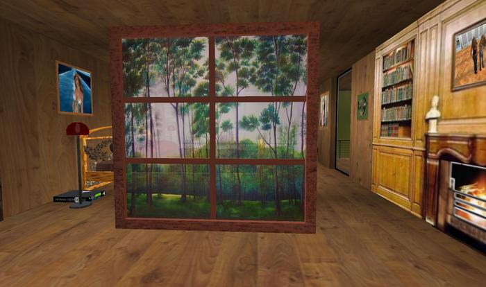 Forest Murial Stained Glass Room Divider/Window