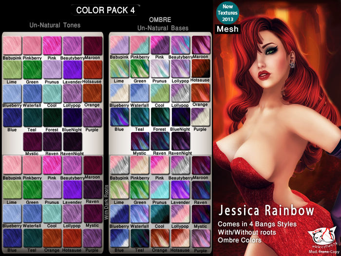 ^;^CaTwA^;^ Mesh Jessica Rainbow Hair [4]