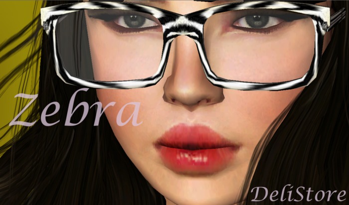 !::DeliStore::! - Zebra White Glasses