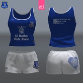 EVERTON FC  - female top + shorts (MESH)