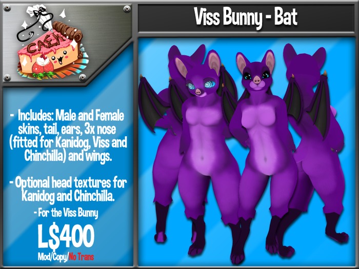 Viss Chinchilla - Purple Bat