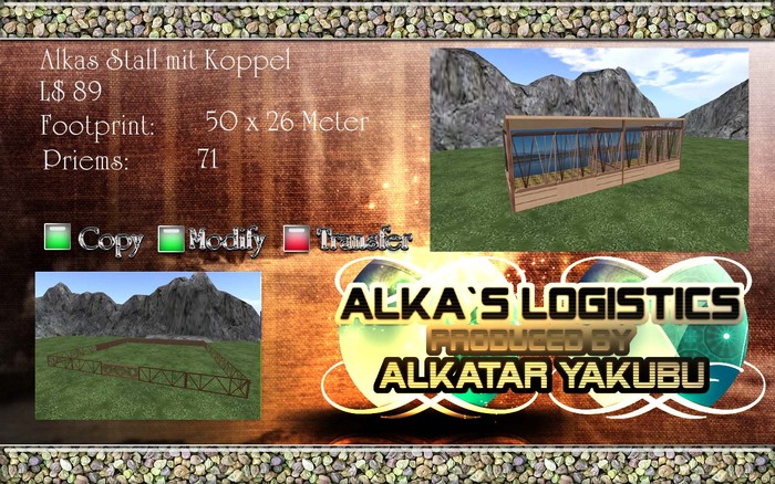 Alkas Stall mit Koppel