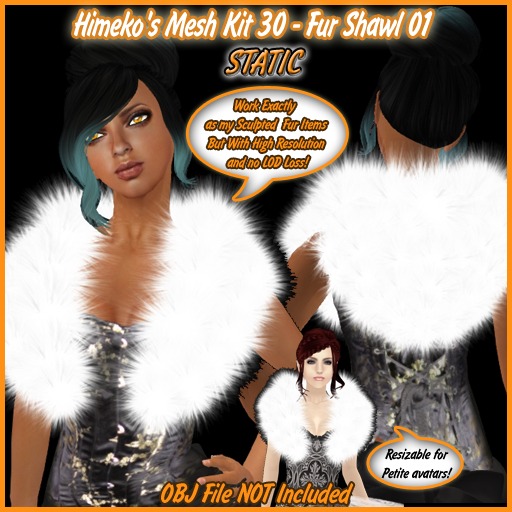 [DEMO]Himeko's Mesh Kit 30 - Fur Shawl 01