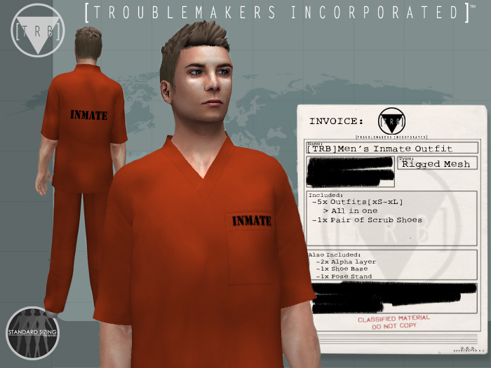 [TRB] Men's Prision Jumpsuit