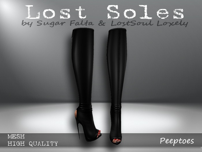 !~Lost Soles~! Peeptoes BLACK