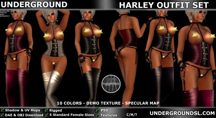 [UG MESH] HARLEY OUTFIT SET