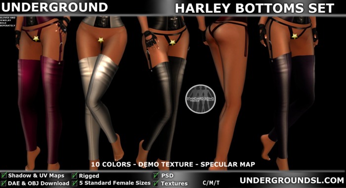 [UG MESH] HARLEY BOTTOMS SET