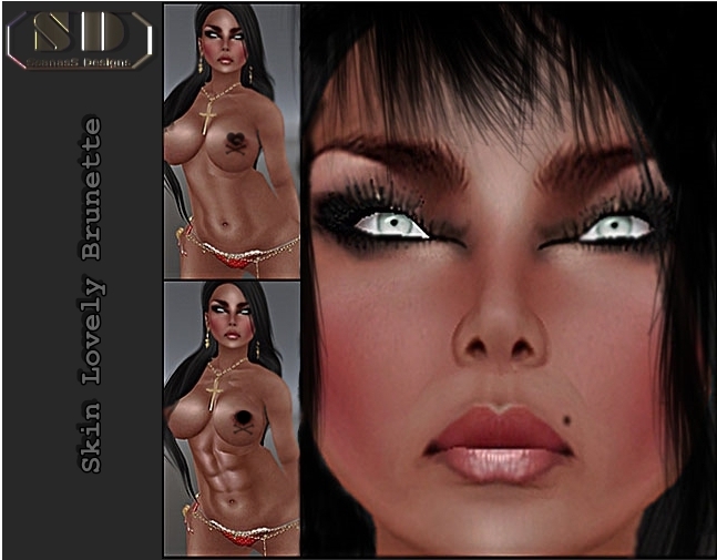 Skin lovely brunette