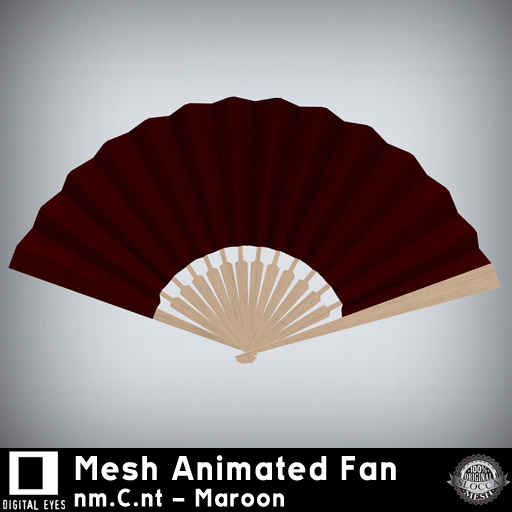 Digital Eyes * Mesh Animated Fan * Maroon