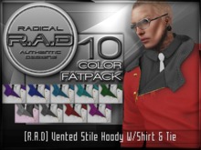 [R.A.D] Vented Stile Hoody w/Shirt & Tie *10 COLOR FATPACK*