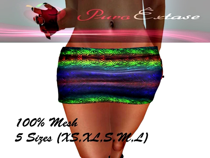 MINISKIRT MESH COLORFUL