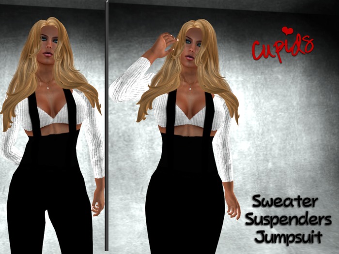 Sweater Suspender Jumpsiut