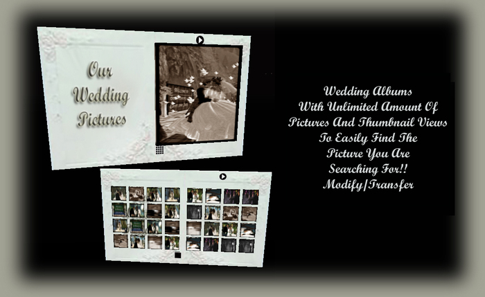 Wedding Photography Album- Floral White  *CHB*