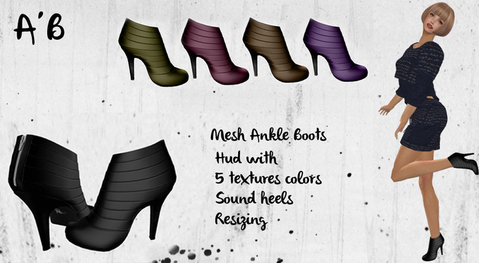 Anais' Mesh Pleated Ankle Boots